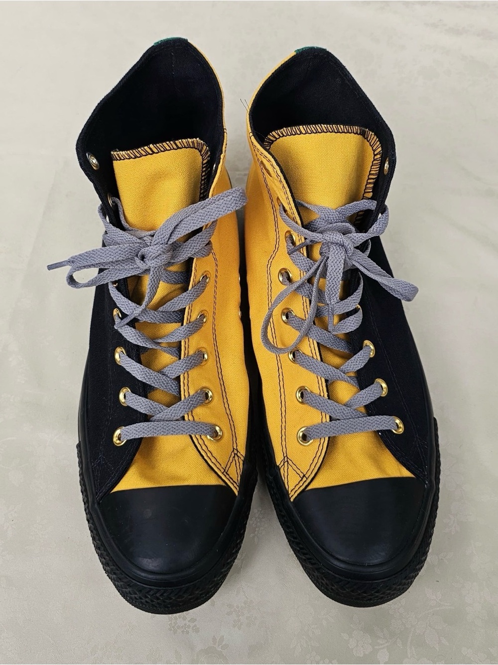 👟 Converse High Top Black Yellow Green Sneakers Men’s 13 Women’s 15